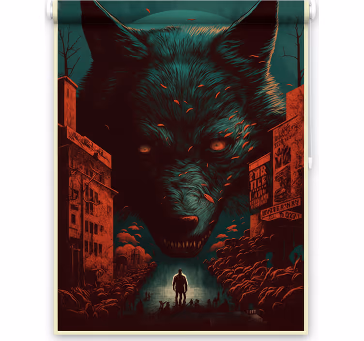 Tenda a rullo camera ragazzi poster film lupo - TenStickers