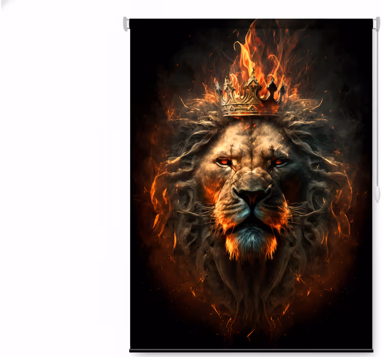 Tenda a rullo camera ragazzi re leone in fiamme - TenStickers