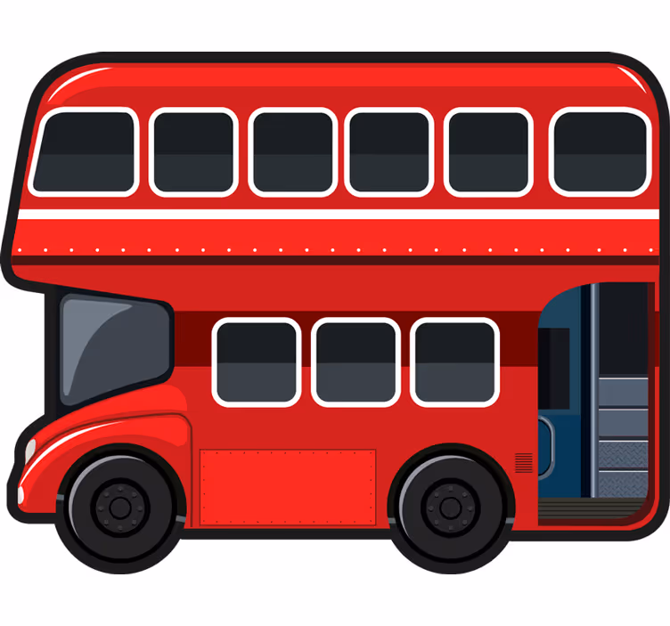 Tenda a rullo divertente autobus di londra - TenStickers