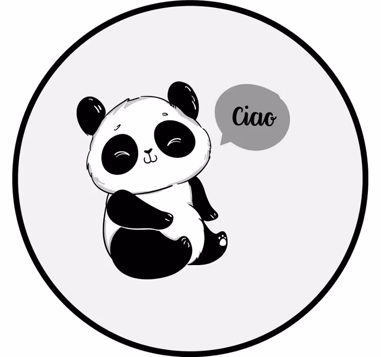 Tenda a rullo divertente panda felice - TenStickers
