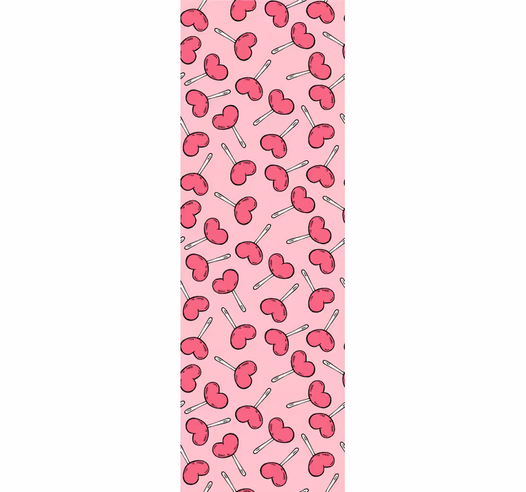Tenda a rullo camera ragazzi lecca lecca a cuore - TenStickers