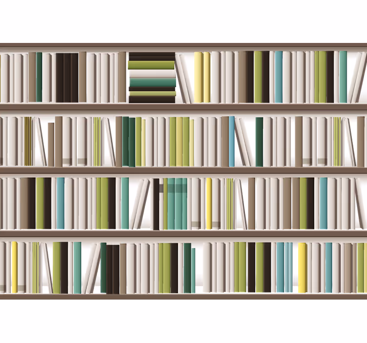 Tenda a rullo rustica scaffale libri organizzato - TenStickers