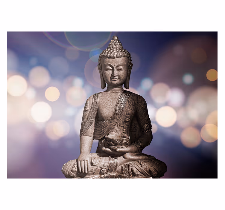 Tenda a rullo zen carta da parati buddha ametista - TenStickers