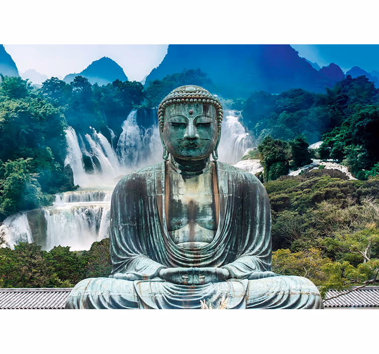 Tenda a rullo zen cascata del buddha serene - TenStickers