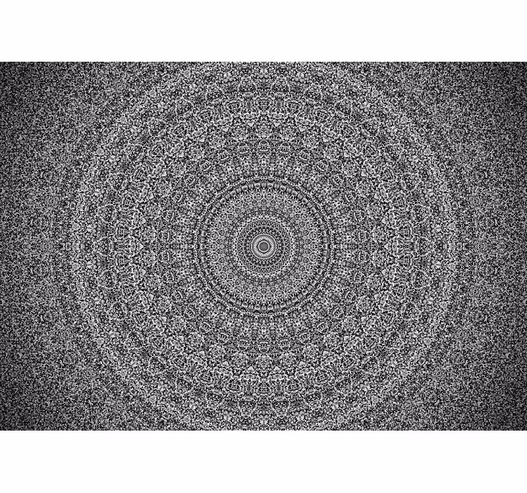 Tenda a rullo zen mandala in scala di grigi - TenStickers