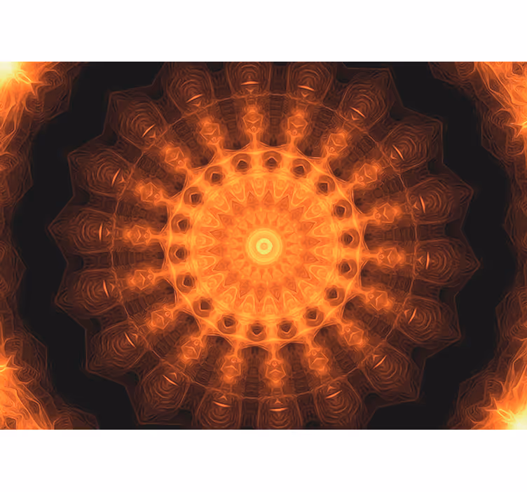 Tenda a rullo zen alba dipinta mandala - TenStickers