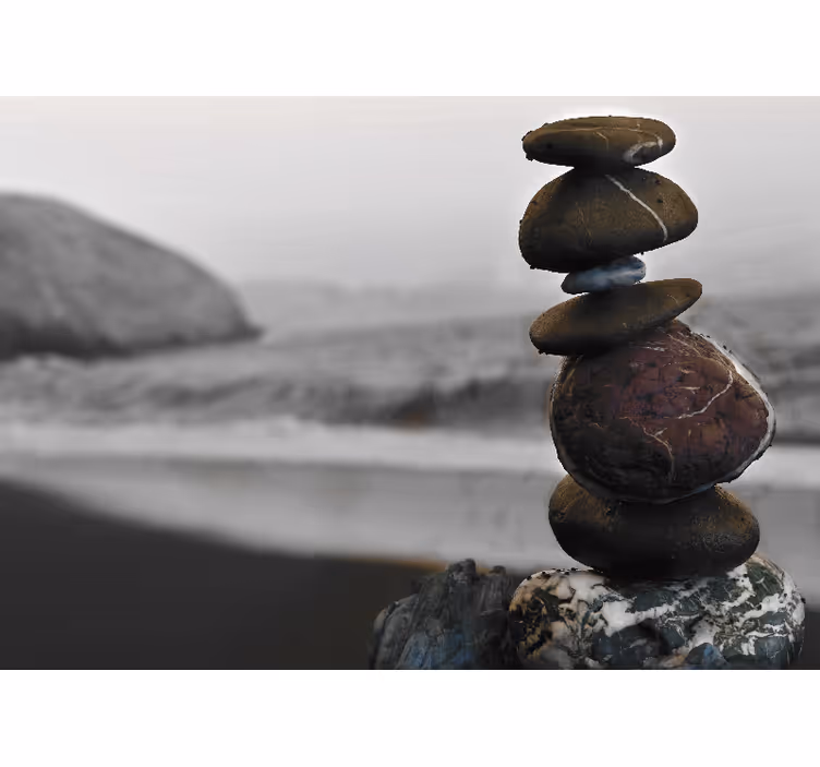 Tenda a rullo zen rocce della torre zen - TenStickers