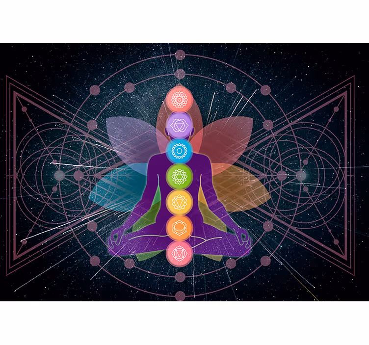 Tenda a rullo zen figura mistica chakra - TenStickers