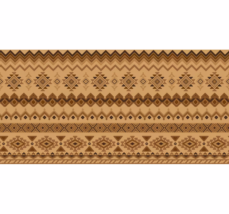 Tenda a rullo marrone design etnico in kilim - TenStickers