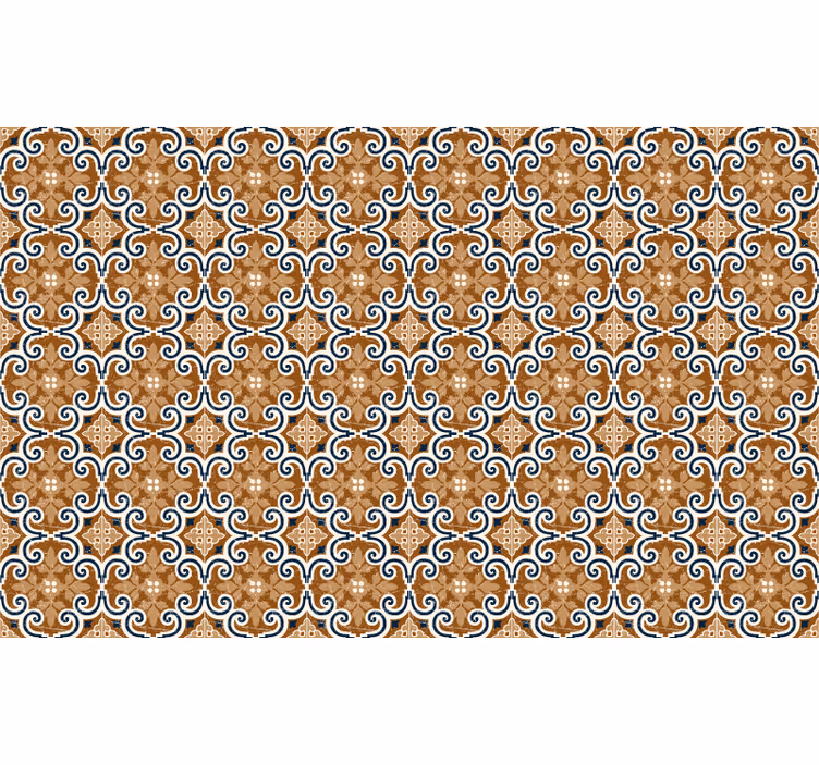 Tenda a rullo marrone piastrelle effetto cemento - TenStickers