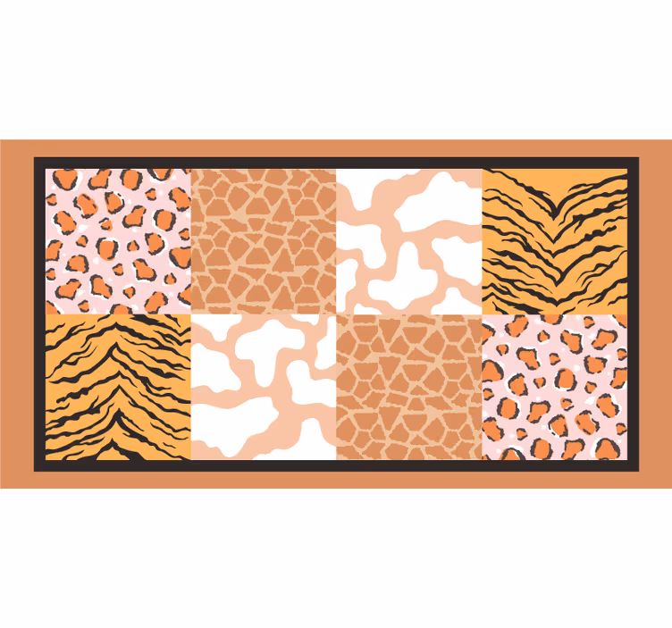 Tenda a rullo marrone piastrelle effetto pelle animale - TenStickers