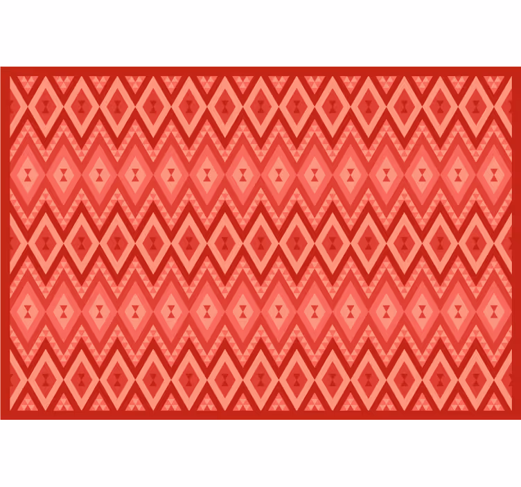 Tenda a rullo rossa design etnico vintage - TenStickers