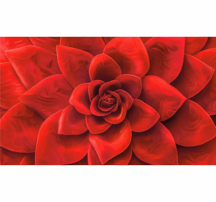 Tenda a rullo rossa design petali di fiore - TenStickers