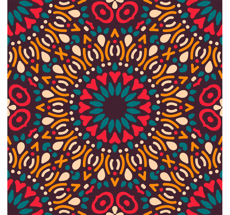 Tenda a rullo esterni mandala colorato - TenStickers