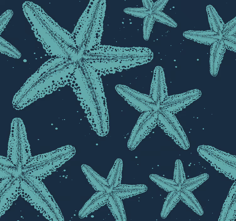 Tenda a rullo camera ragazzi stelle marine tonalità blu - TenStickers