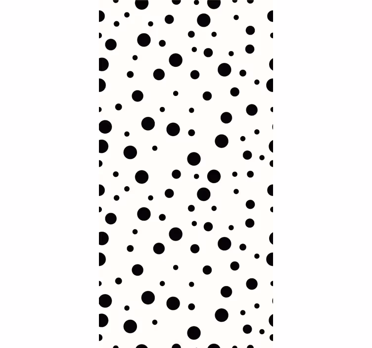 Tenda a rullo camera ragazzi motivo pois bianco e nero - TenStickers