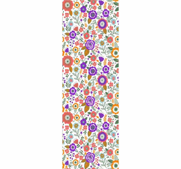 Tenda a rullo camera ragazzi fiori colorati e belli - TenStickers