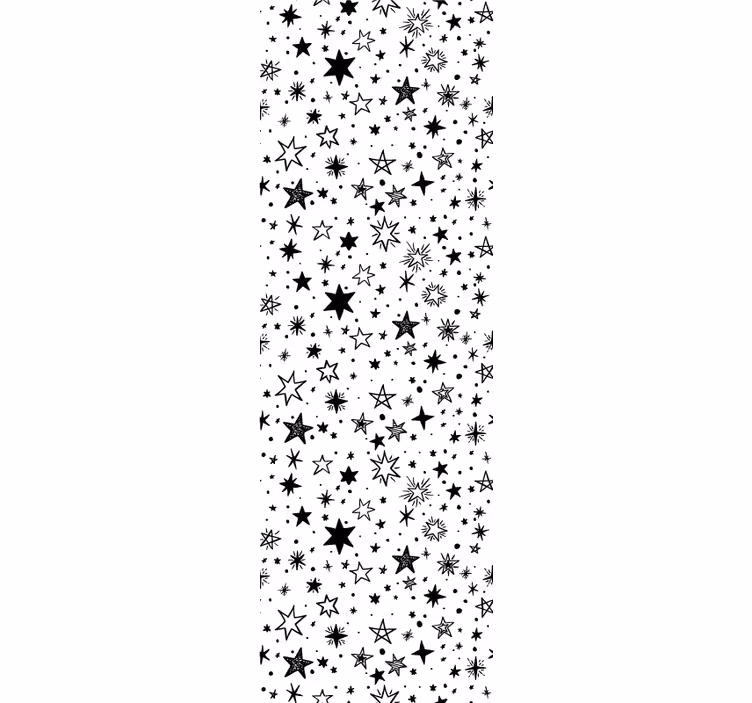 Tenda a rullo camera ragazzi motivo stelle su sfondo bianco - TenStickers