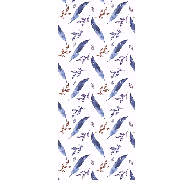 Tenda a rullo camera ragazzi piuma astratta elegante - TenStickers