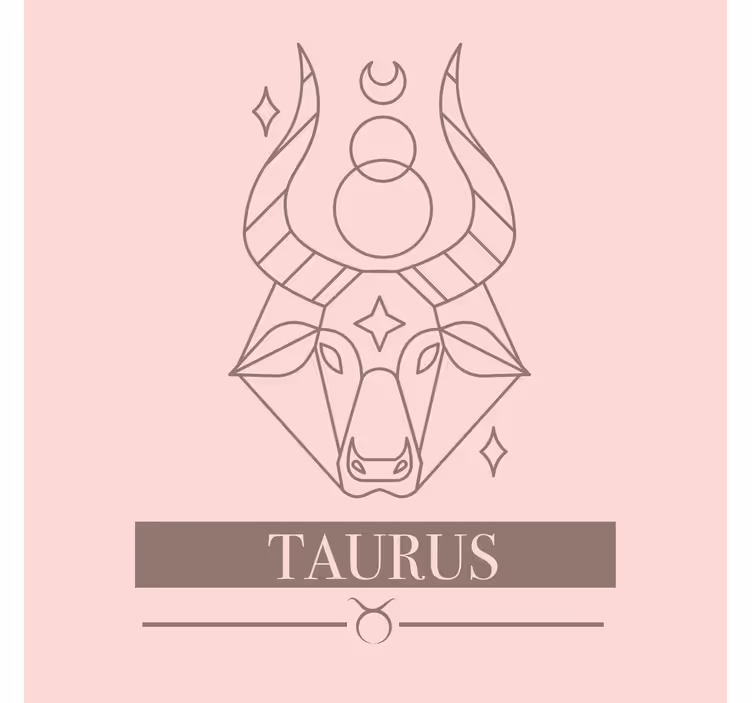 Tenda a rullo bagno design segno zodiacale toro rosa - TenStickers