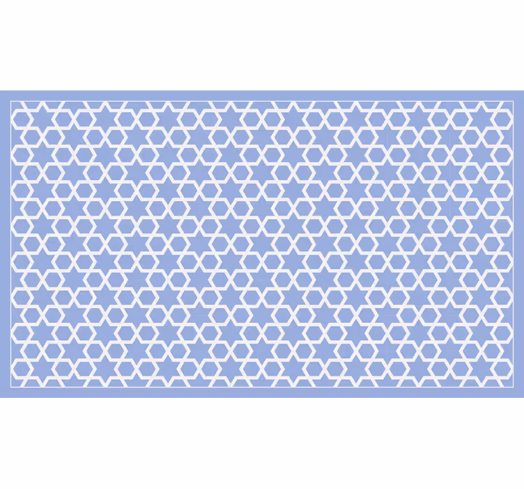 Tenda a rullo bagno motivo arabo azzurro antico - TenStickers