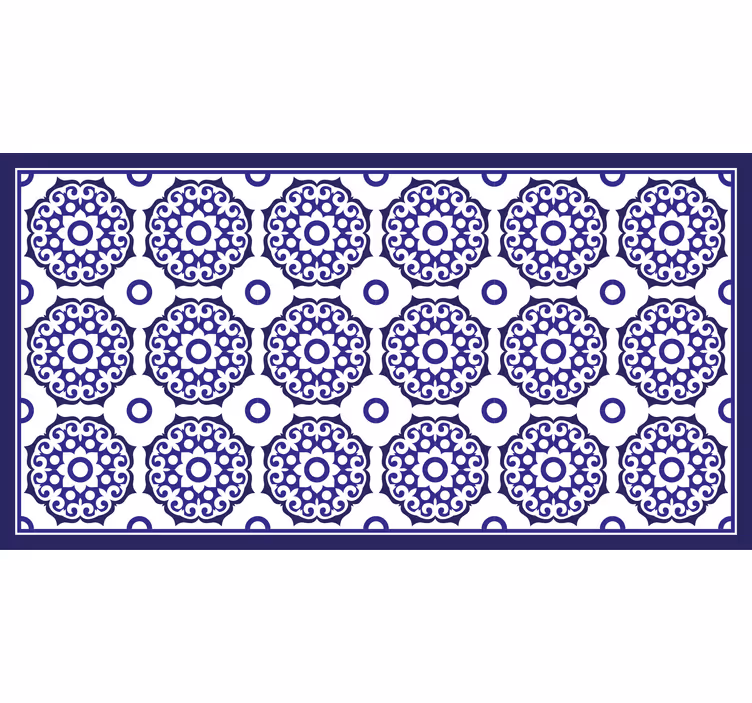 Tenda a rullo bagno motivo fiori blu chiaro - TenStickers