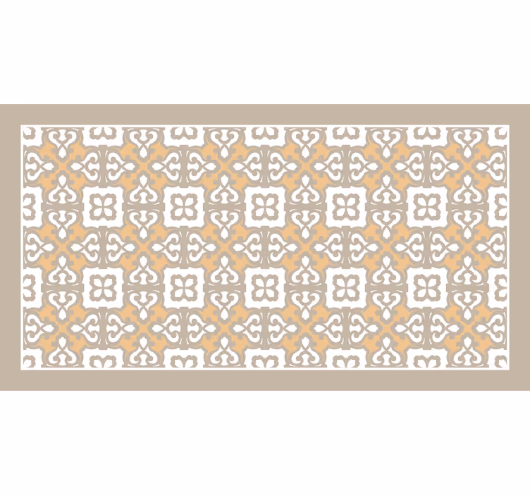 Tenda a rullo bagno motivo floreale beige e grigio vintage - TenStickers