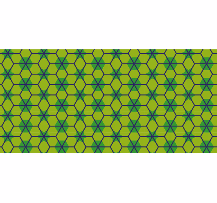 Tenda a rullo bagno motivo piastrelle tropicali blu e verdi - TenStickers