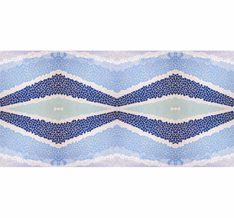 Tenda a rullo bagno piastrelle blu piccole irregolari - TenStickers