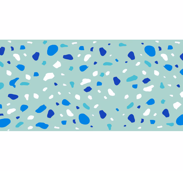Tenda a rullo bagno tonalità blu terrazzo - TenStickers