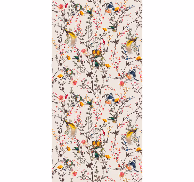 Tenda a rullo classica design floreale naturalistico - TenStickers