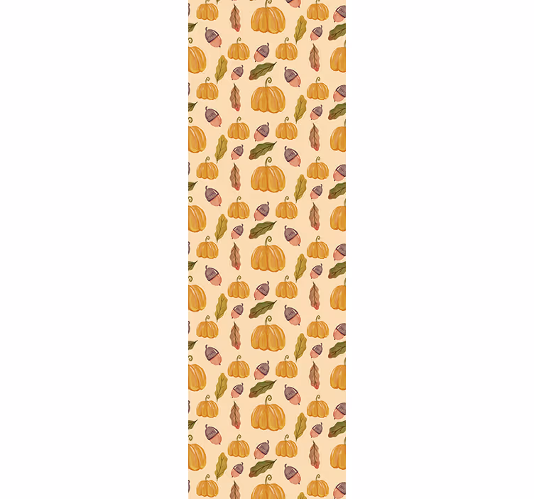 Tenda a rullo classica zucche e foglie vintage - TenStickers