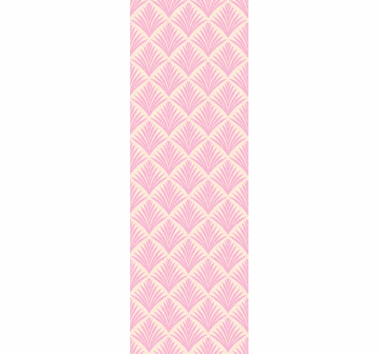 Tenda a rullo classica motivo retro palme rosa pastello - TenStickers