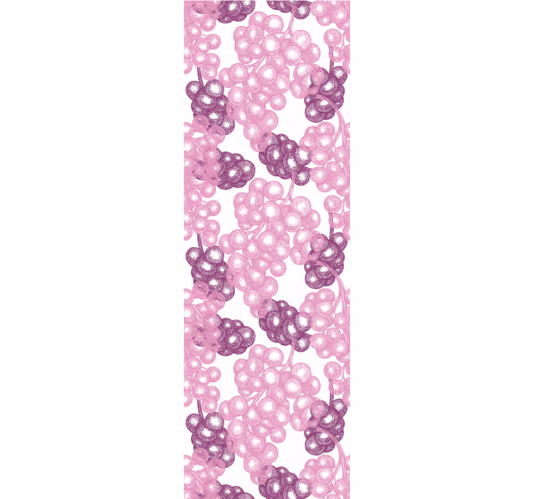 Tenda a rullo classica uva rosa e viola disegnata a mano - TenStickers