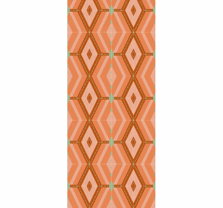 Tenda a rullo classica toni autunnali geometrici - TenStickers
