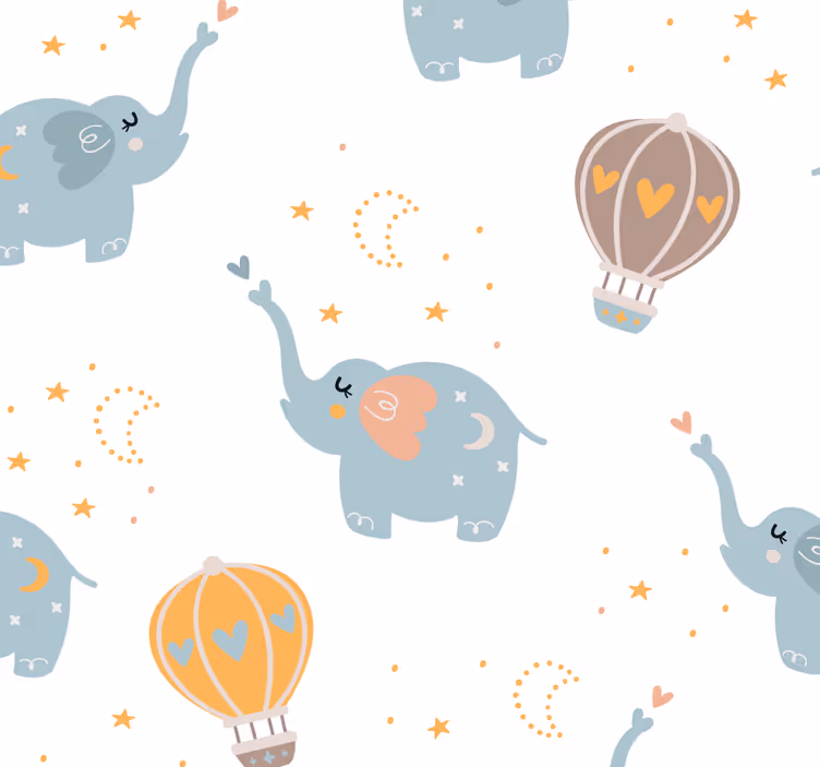 Tenda a rullo neonati elefantini carini per bambini - TenStickers