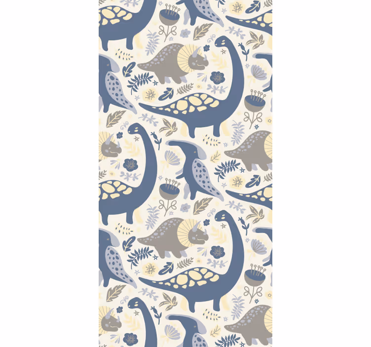 Tenda a rullo neonati dinosauri blu stile nordico - TenStickers