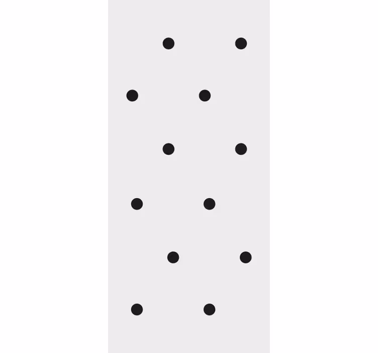 Tenda a rullo corridoio a pois neri stile nordico - TenStickers