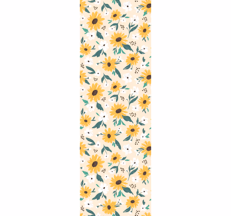 Tenda a rullo corridoio sfondo beige girasole - TenStickers