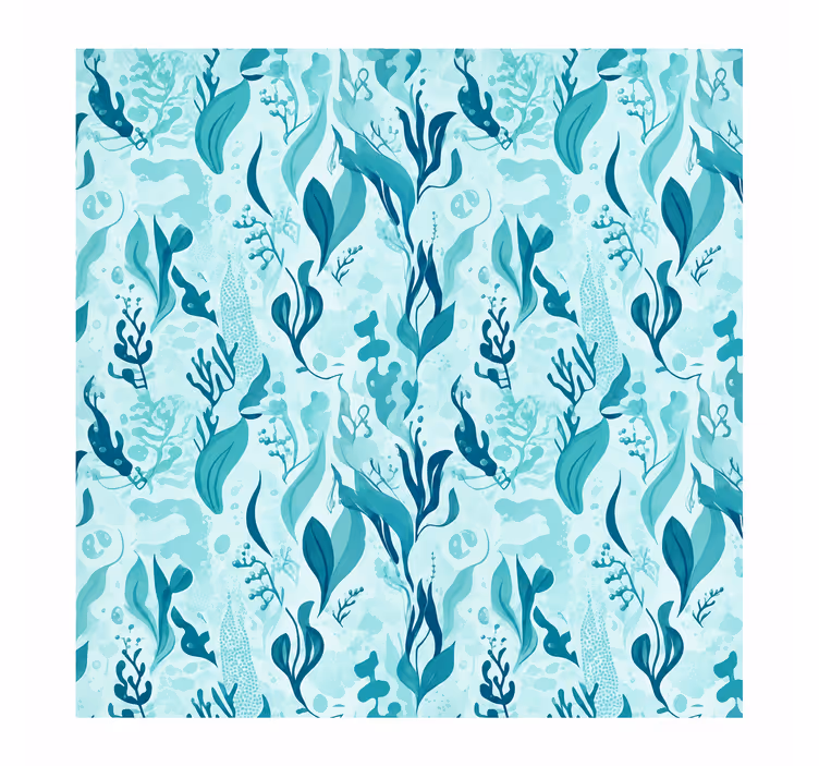 Tenda a rullo bagno foglie marine - TenStickers