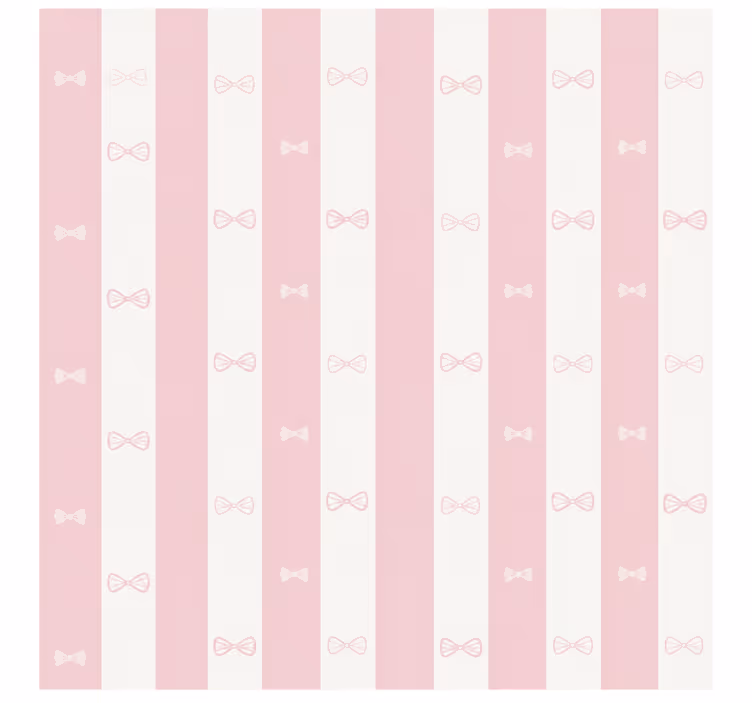 Tenda a rullo rosa a righe a farfalla - TenStickers