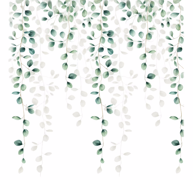 Tenda a rullo verde foglie sospese - TenStickers