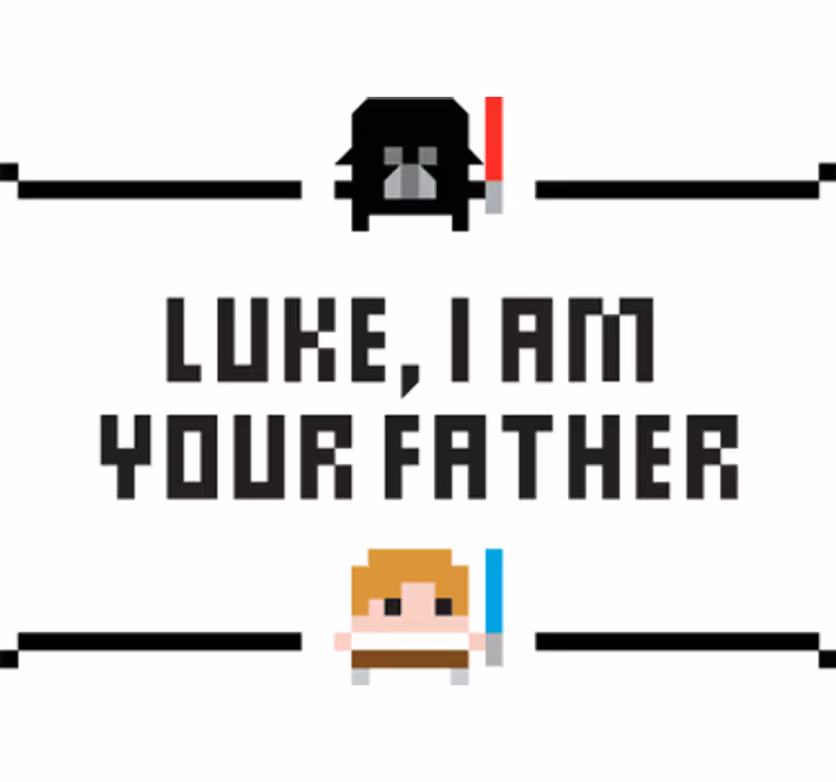 Tenda a rullo serie e film vinile decorativo luke tuo padre - TenStickers
