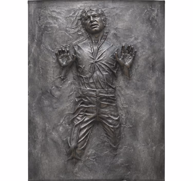 Tenda a rullo serie e film adesivo frigo han solo carbonite - TenStickers