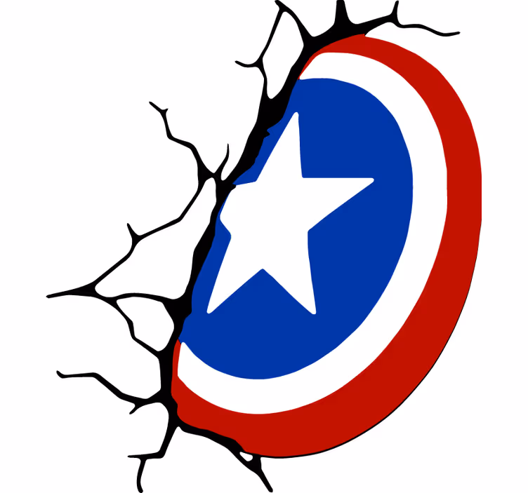Tenda a rullo supereroi scudo di capitan america - TenStickers
