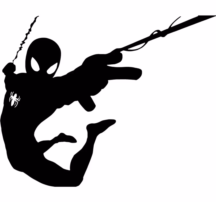 Tenda a rullo supereroi silhouette spiderman - TenStickers