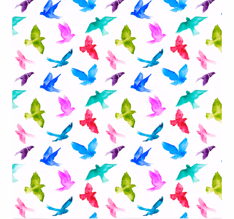 Tenda a rullo soggiorno larghezza 50 motivo uccelli colorati - TenStickers
