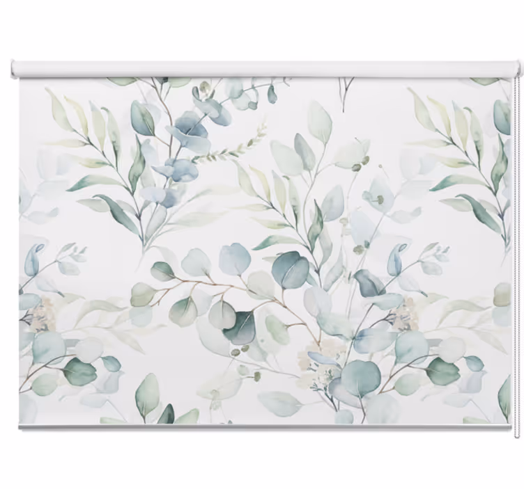 Tenda a rullo balcone design green eucalipto - TenStickers