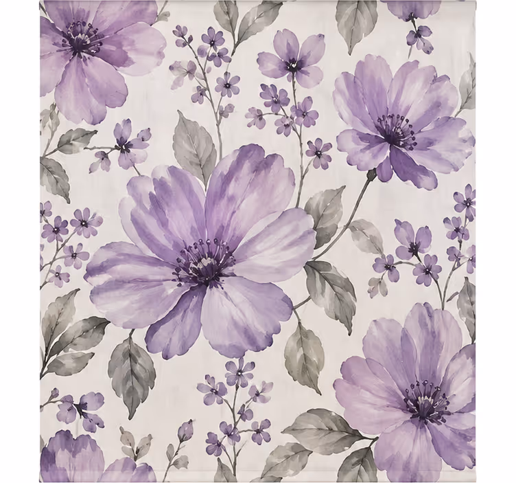 Tenda a rullo porpora fiori belli - TenStickers