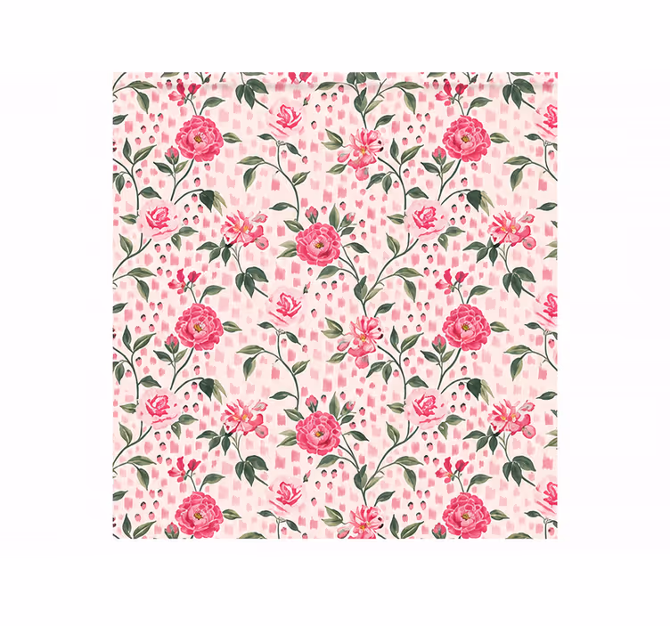Tenda a rullo rosa motivo rose oscurante - TenStickers